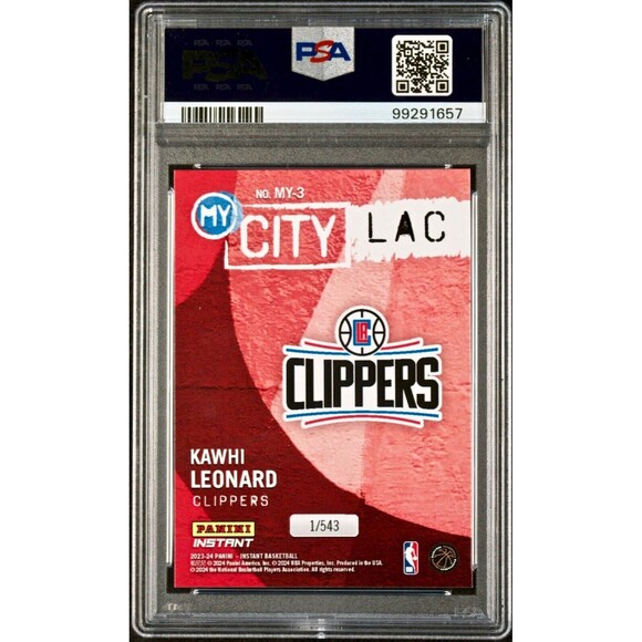 Kawhi Leonard 2023 Panini MyCity NBA #MY-3 Basketball Card PSA 10 Gem Mint - Picture 2 of 2